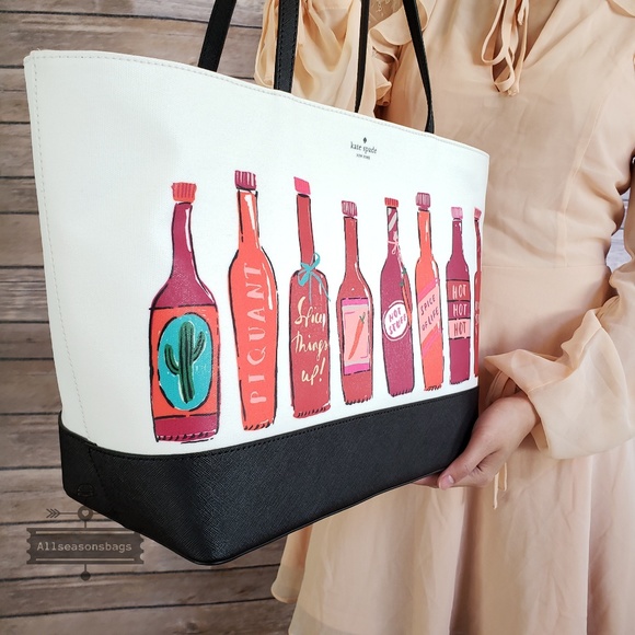 Kate Spade Remmi Hot Sauce Extra Spicy Tote - Picture 2 of 7